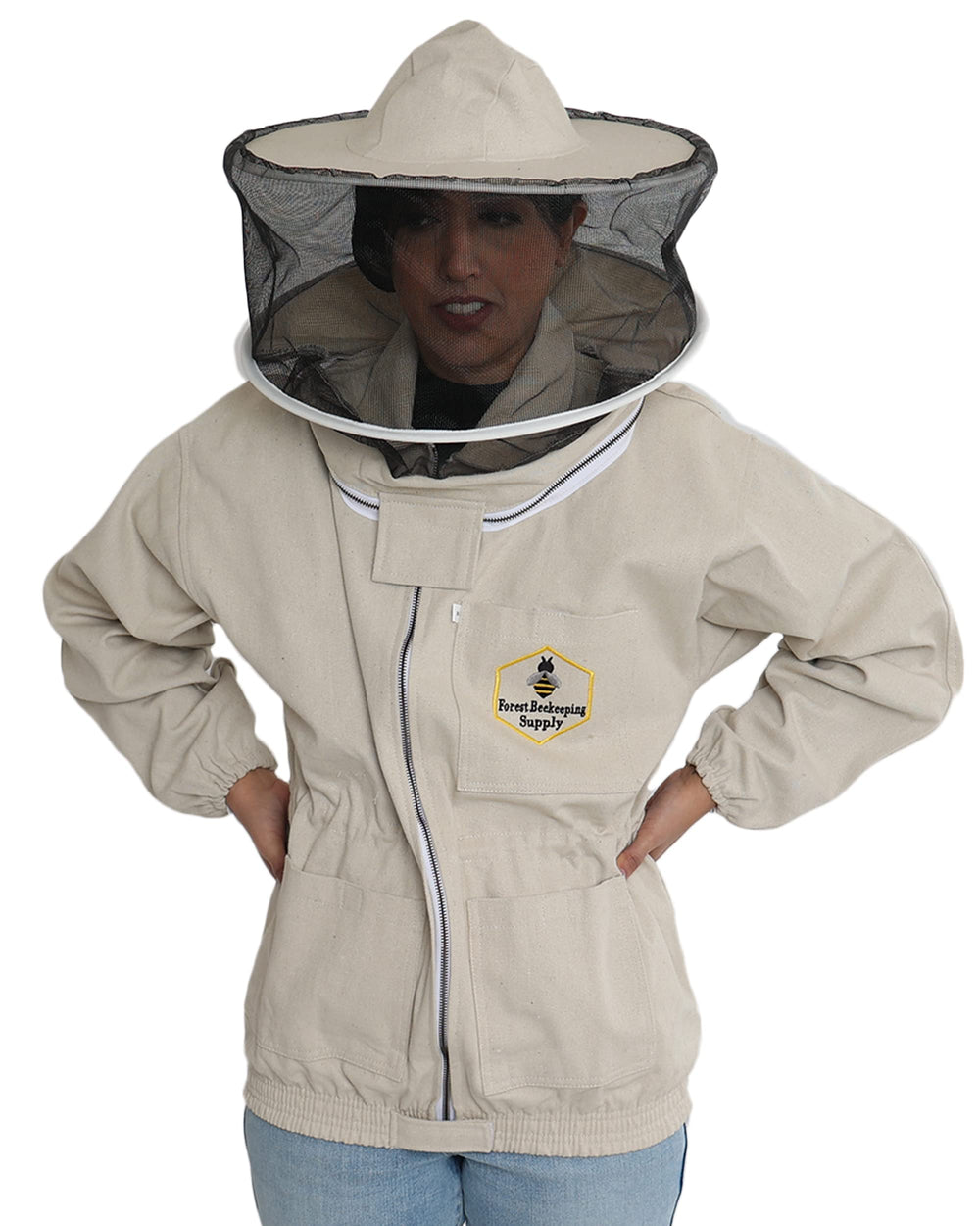 FOREST BEEKEEPING SUPPLY heavy-duty YKK brass zipper and tool pocket durability