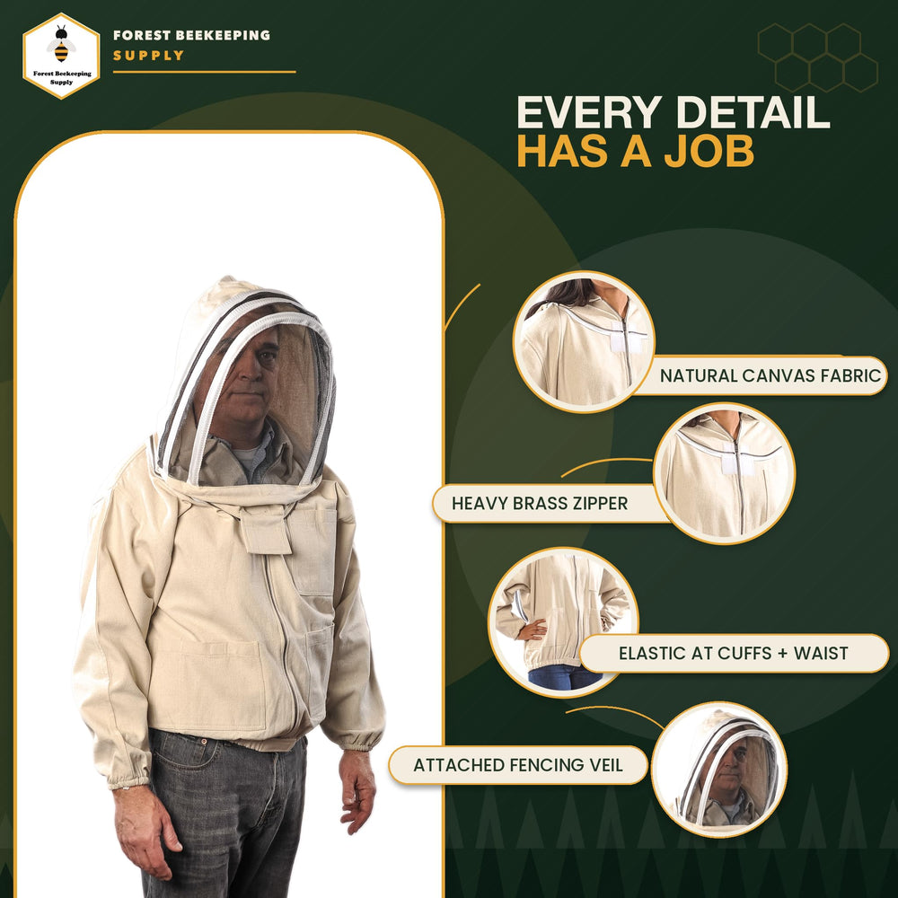 FOREST BEEKEEPING SUPPLY pockets with hive tool and marker for easy access