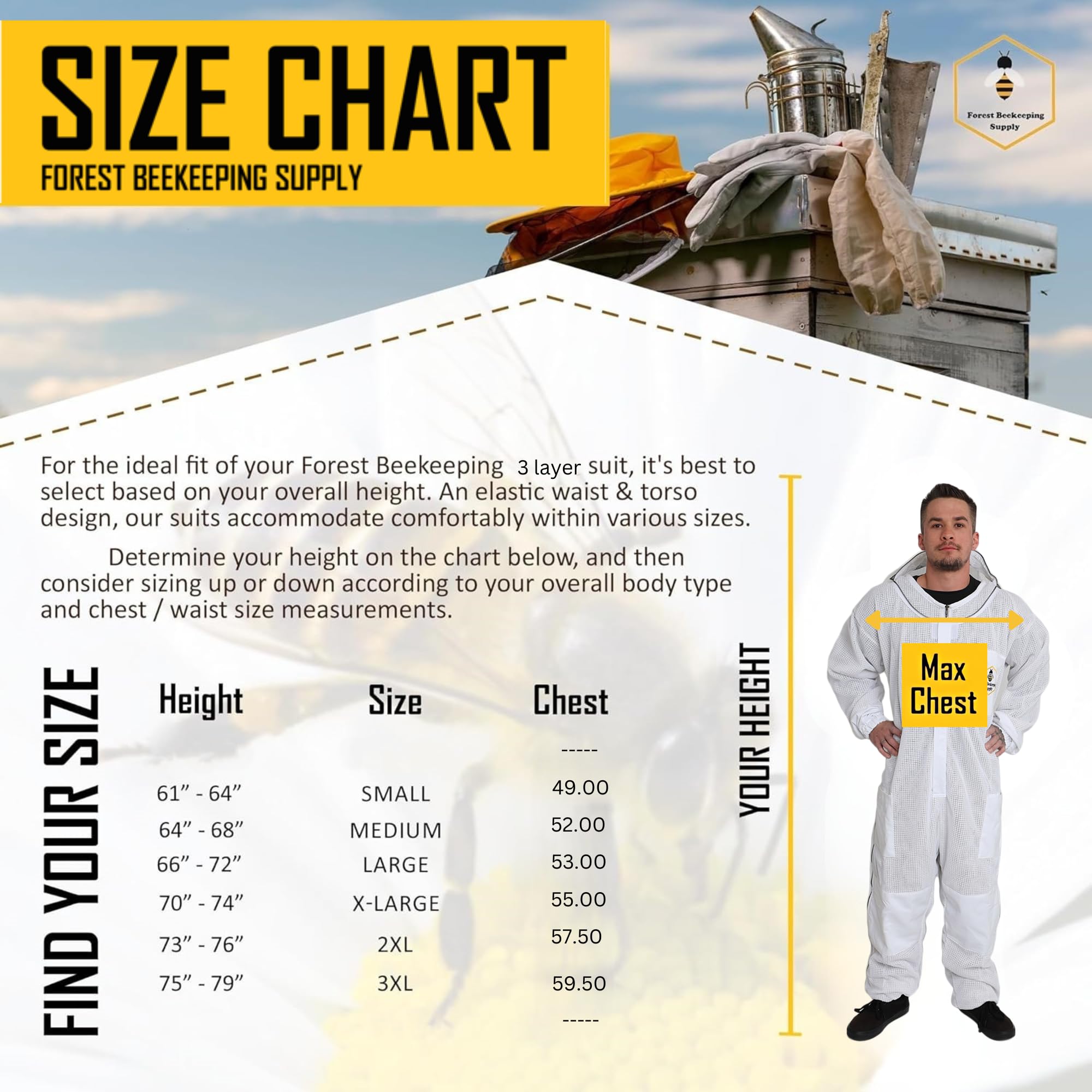 FOREST BEEKEEPING SUPPLY gloves with thumb strap showing secure hand protection benefit