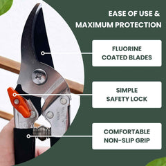 forest Originals Saboten cutting a rose stem demonstrating clean slice for healthier plants