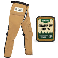 FORESTER front apron chaps showing full leg coverage and easy access
