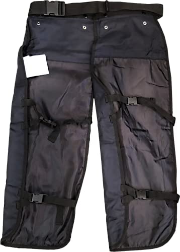 FORESTER chaps worn by worker during logging for on-job protection