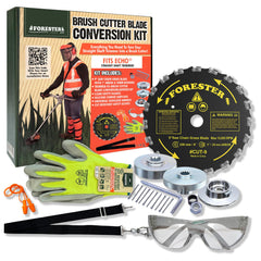 FORESTER front packaging showing Cut-9 kit and included safety gear benefits