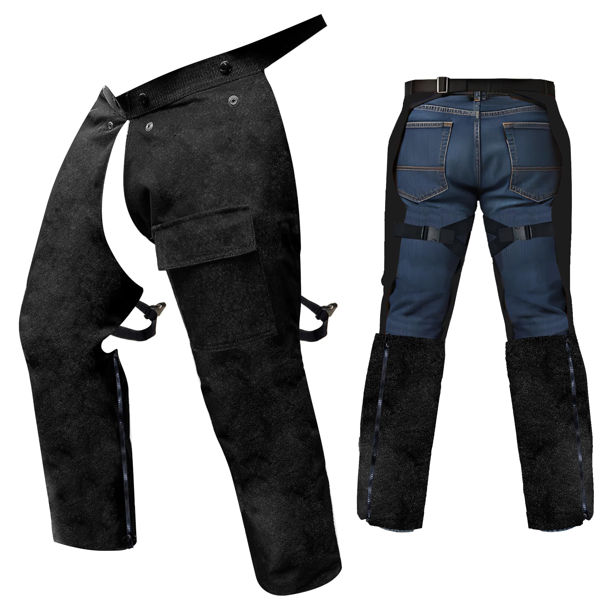 FORESTER front apron-style chaps showing full leg coverage and protection