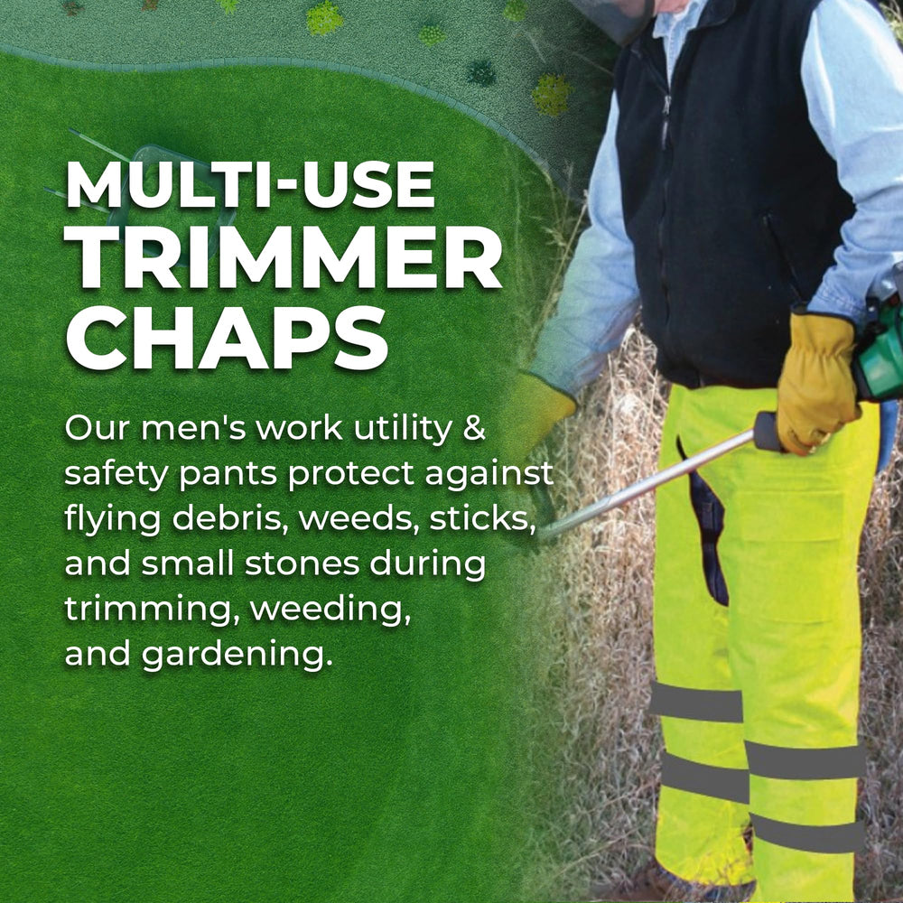 FORESTER in-use with line trimmer demonstrating protection during landscaping