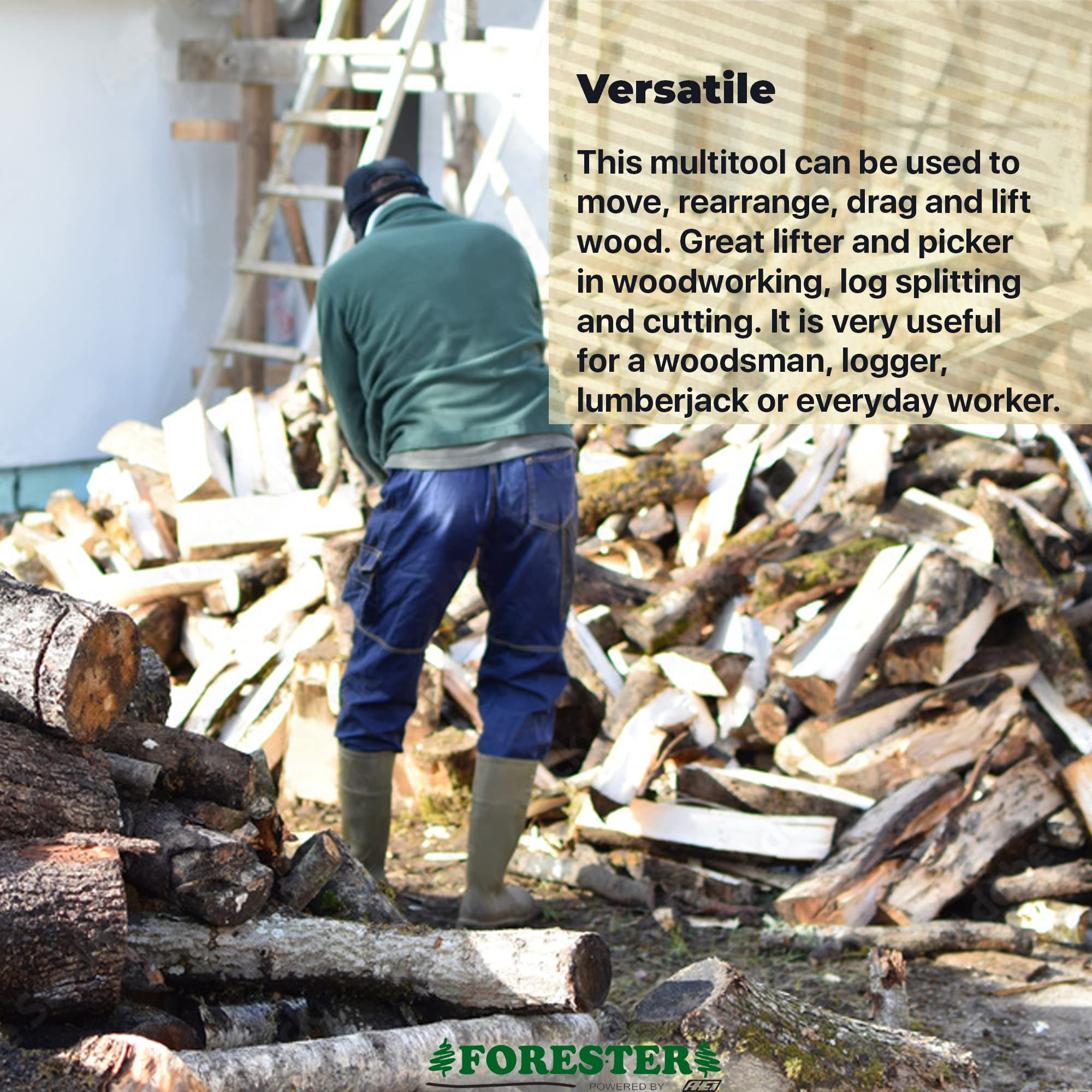 FORESTER pickaroon in use dragging log showing easier log moving