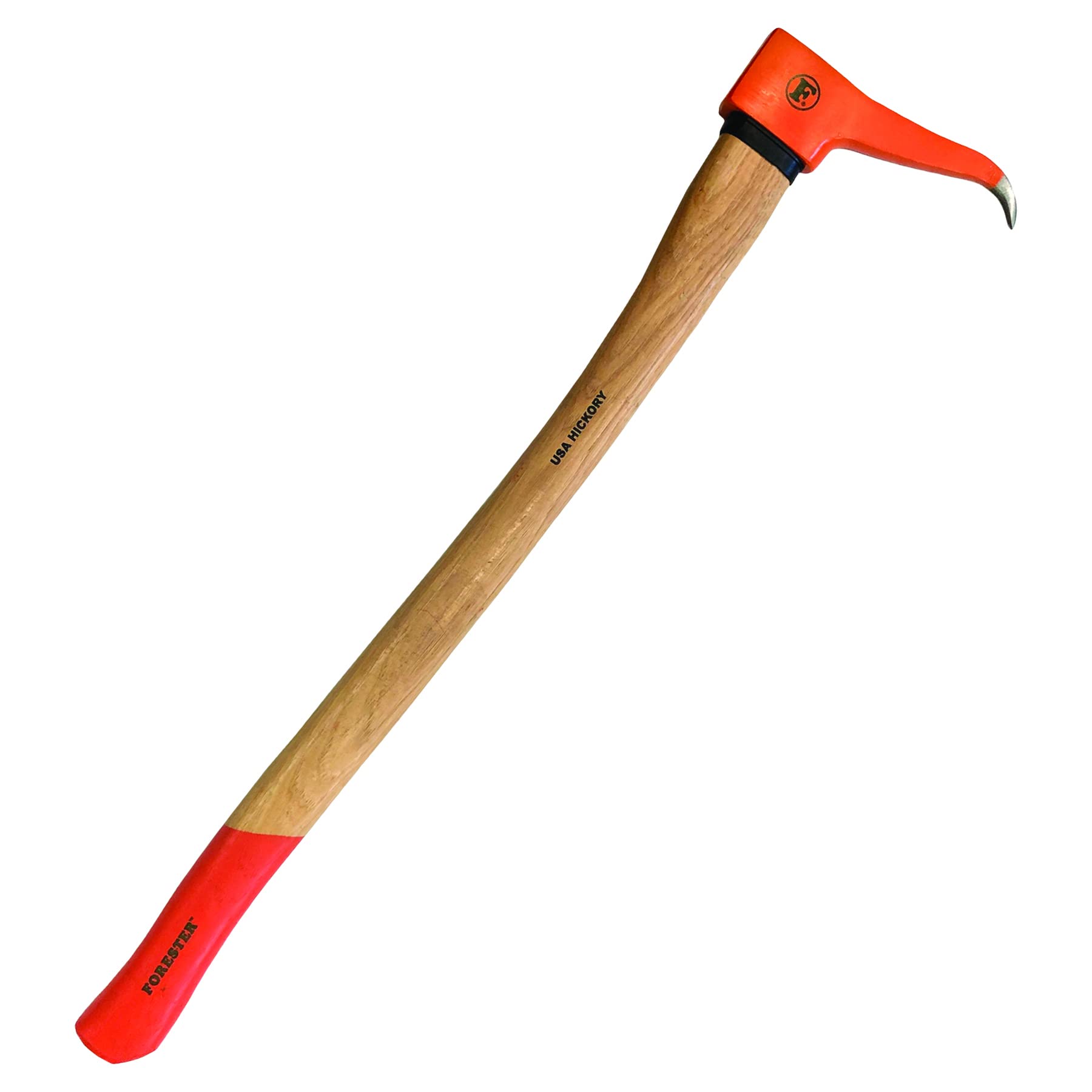 FORESTER pickaroon beside a measuring tape to show 28-inch handle scale benefit