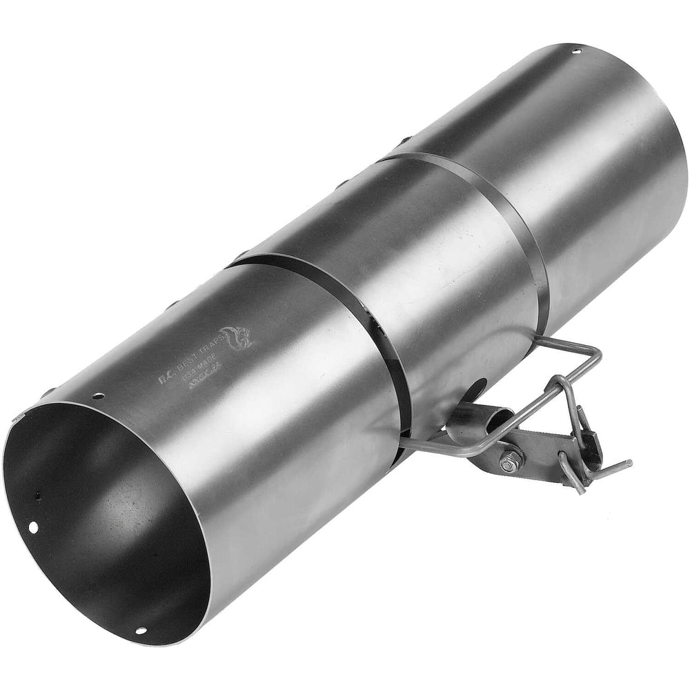 Forestry Suppliers tube trap front view showing tube entrance and compact profile for discreet placement
