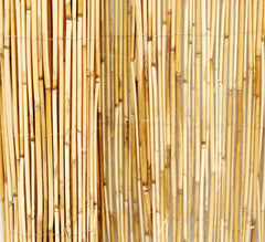 FOREVER BAMBOO close-up of woven reed and wire detail showing sturdy construction