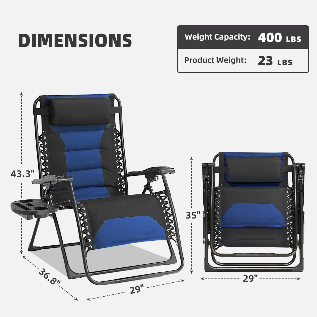 Foristrail locking mechanism close-up showing secure 7-position recline safety