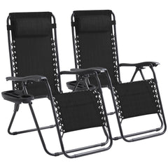 Foristrail two black chairs front view showing dual recliners and benefits of paired seating