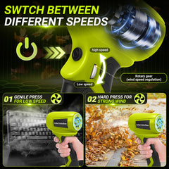 FormiPow side profile attached to Ryobi 18V battery — cordless convenience