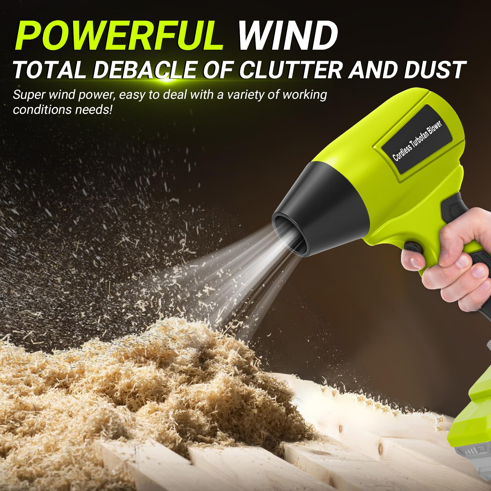 FormiPow grip and variable speed control close-up — precise airflow control