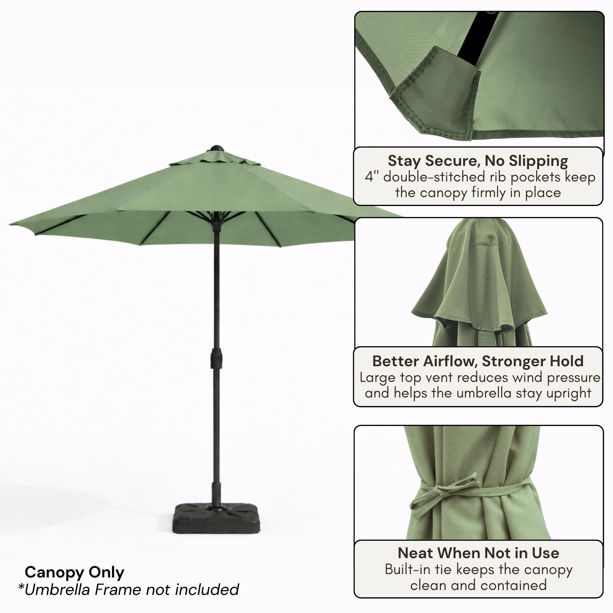 Formosa Covers attached tie rope closure demonstrating tidy storage benefit