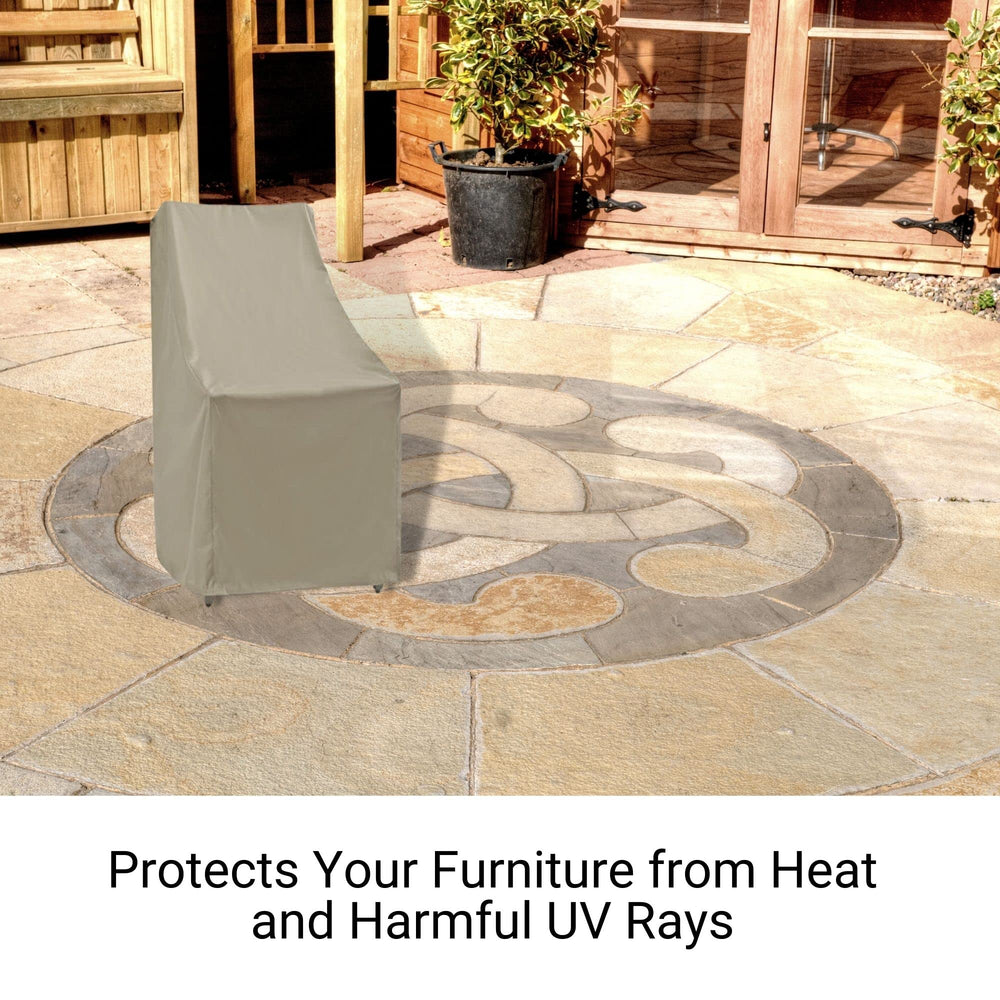 Formosa Covers on patio setting blending with outdoor decor and sheltering furniture