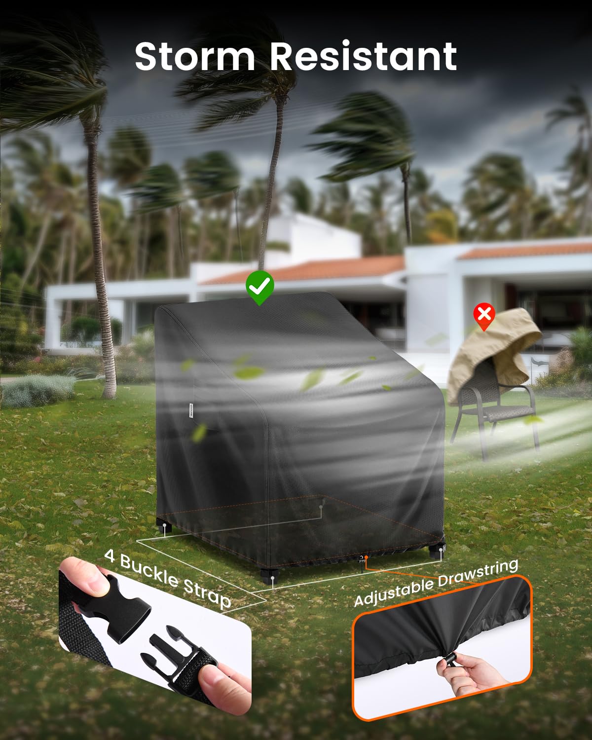 FORSPARK folded into included storage bag for compact, tidy storage