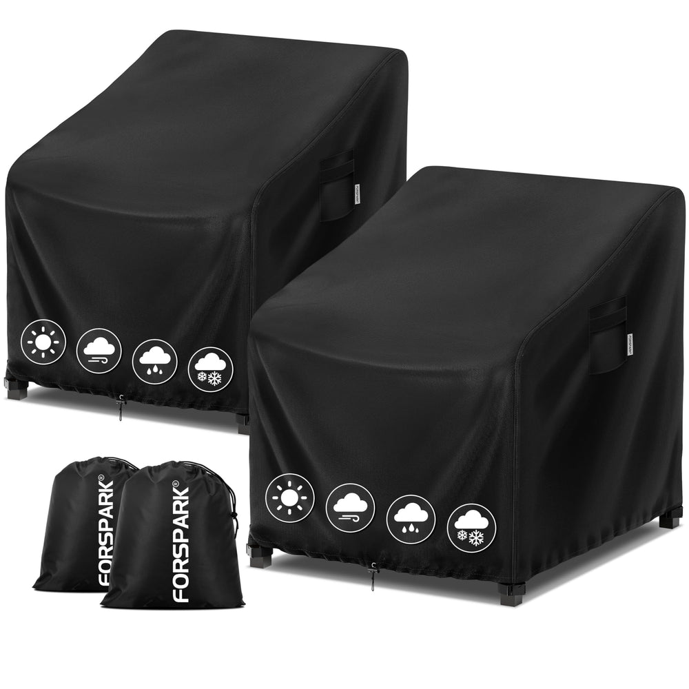 FORSPARK front view showing full chair coverage and all-weather protection