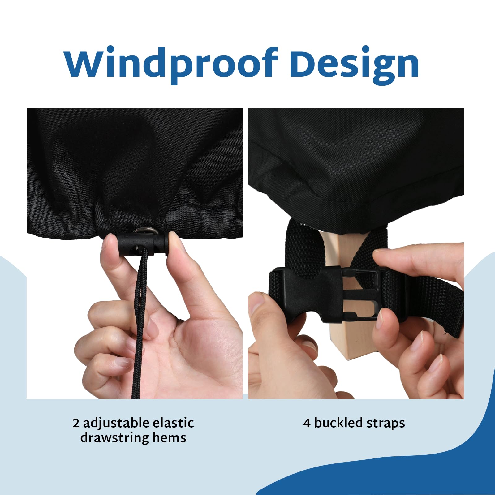 FORSPARK padded handle on folded cover for easy removal and storage