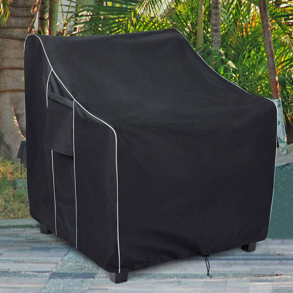 FORSPARK size comparison showing cover scale against a chair