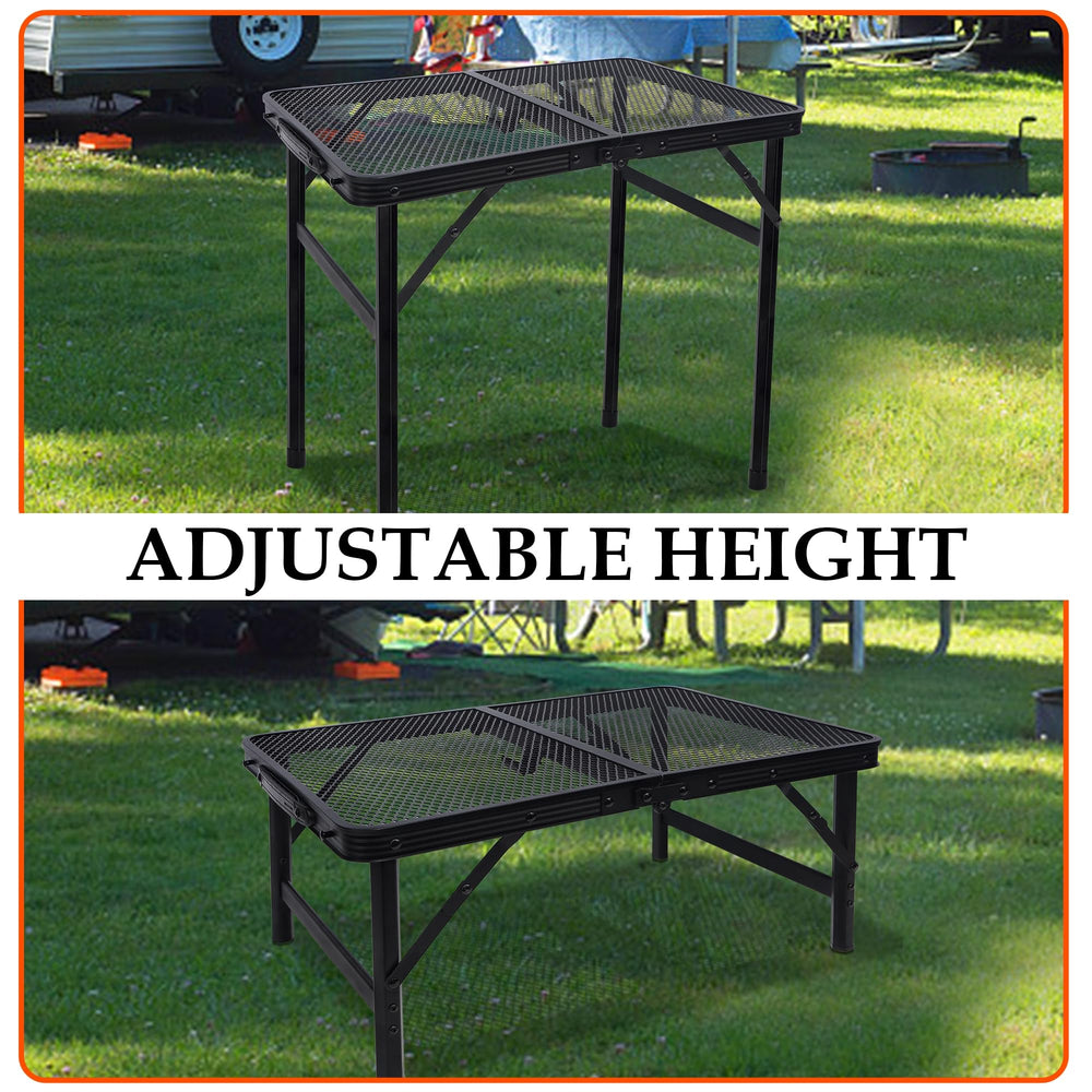 FORUP table extended height side view for standing prep convenience