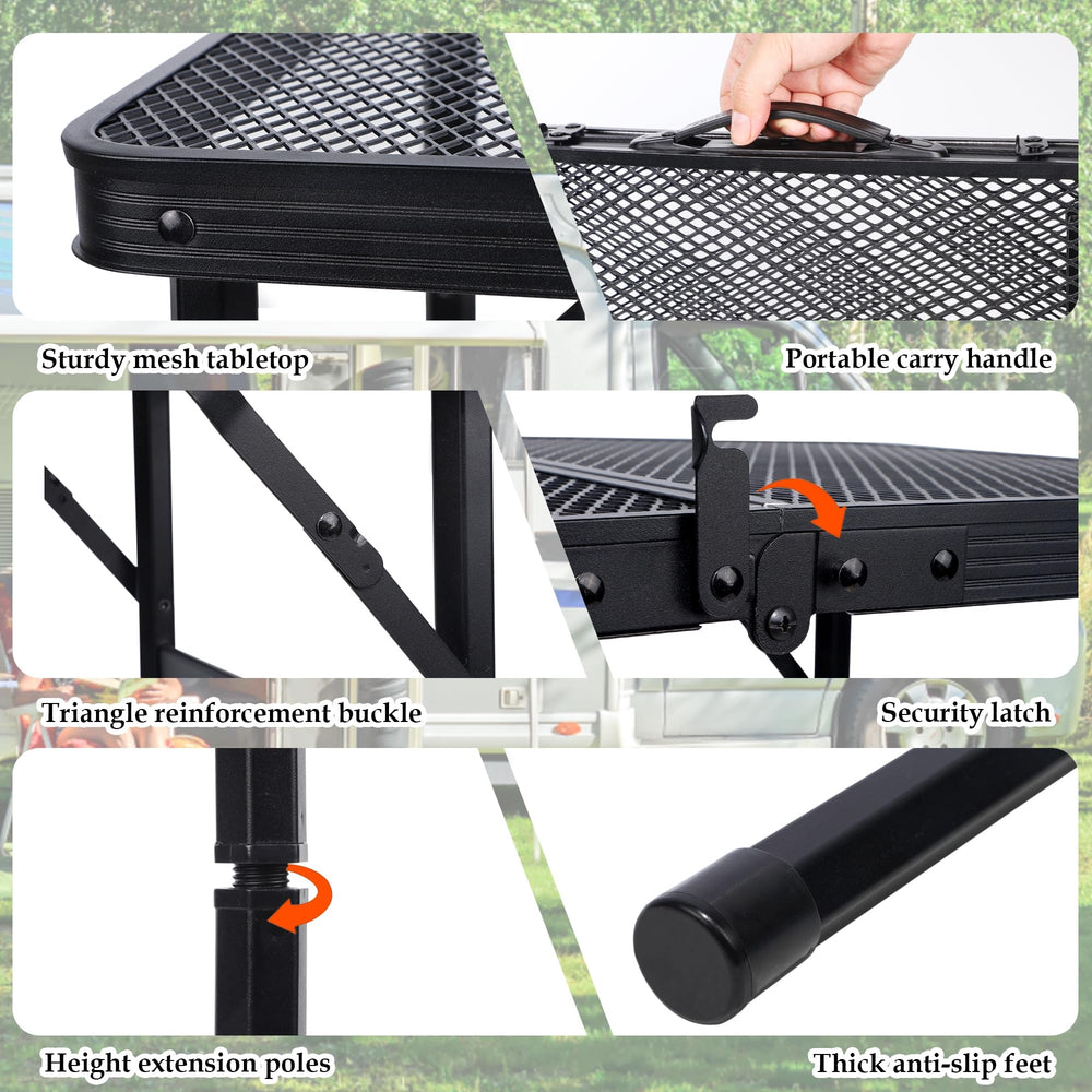 FORUP hexagonal aluminum leg detail showing reinforced strength