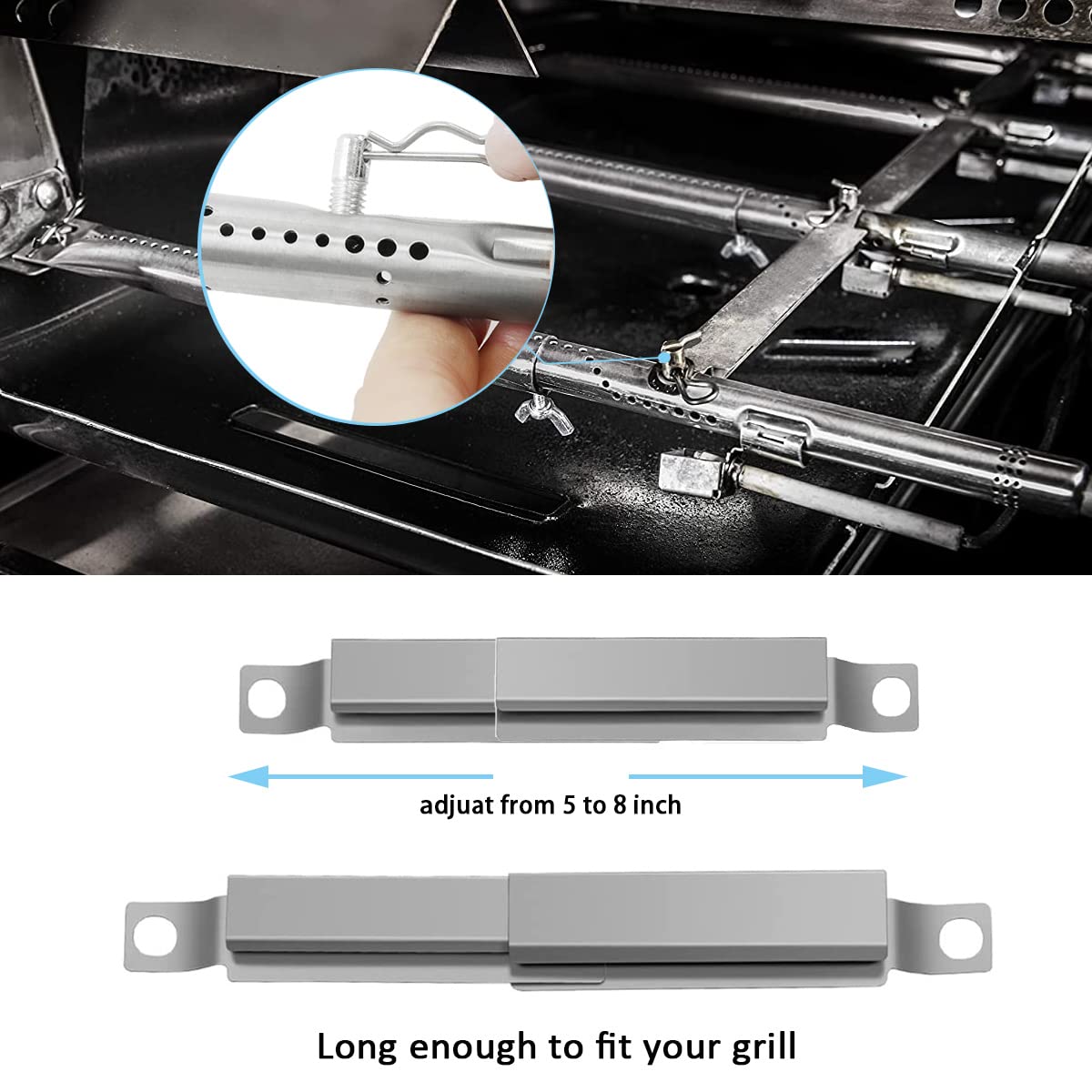 FORYEYC installed parts in grill showing restored even heat across cooking area