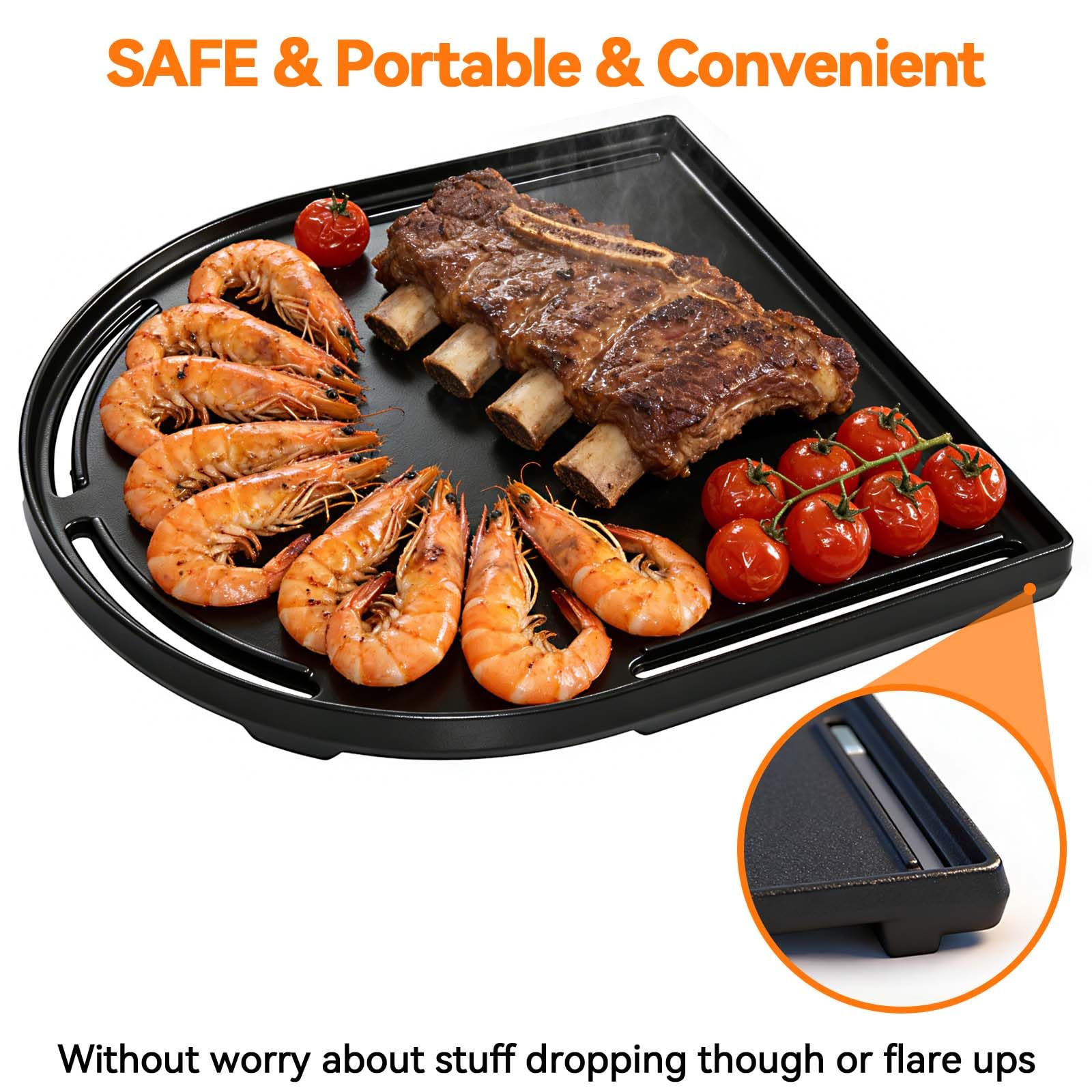 FORYEYC installed on Coleman RoadTrip grill for expanded cooking