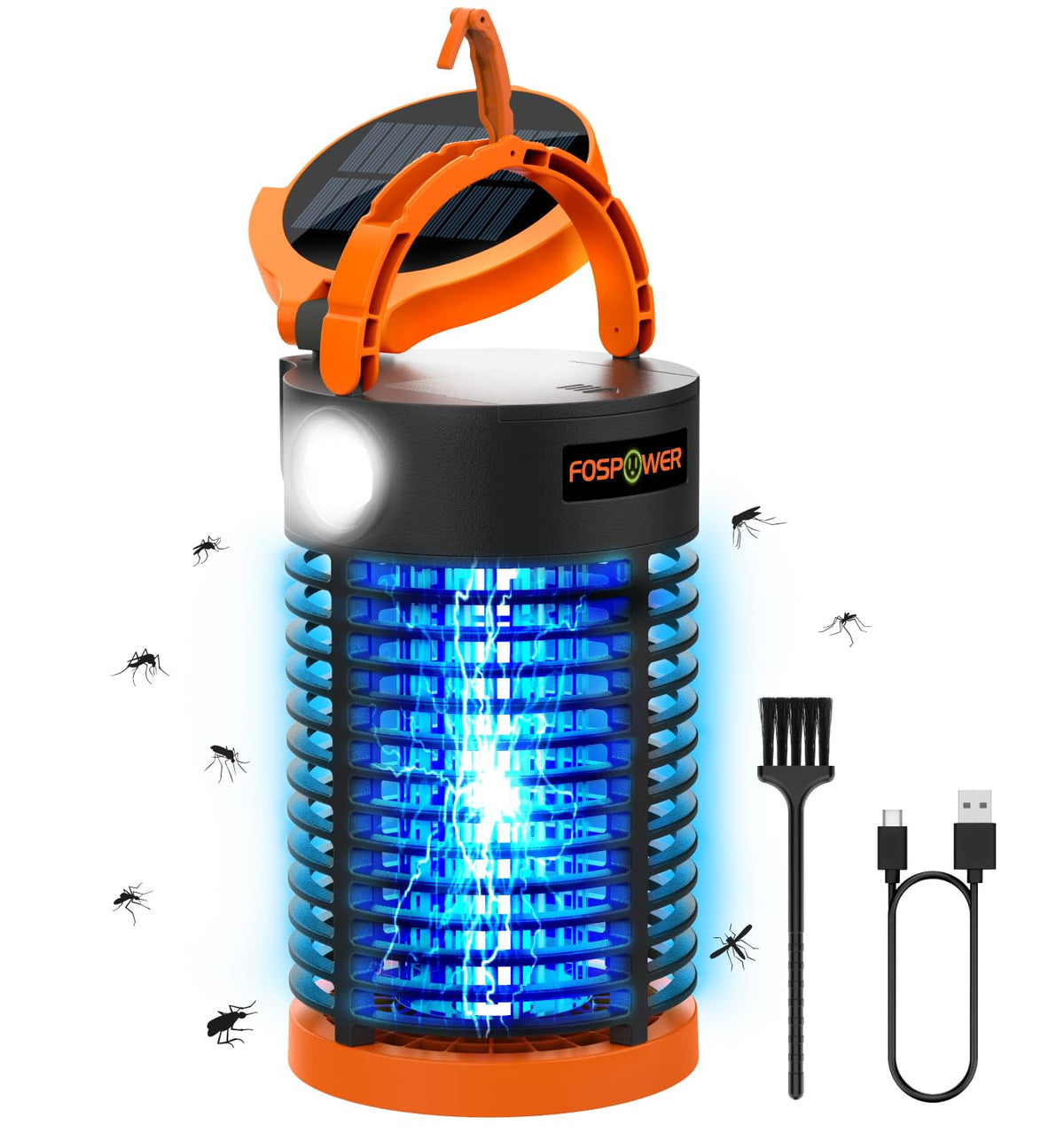 FosPower front view showing zapper grid and status indicators, durable protection benefit