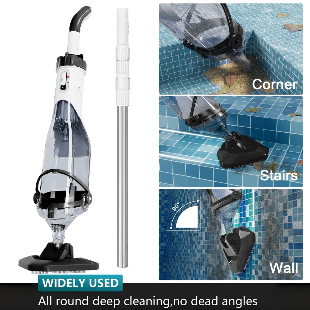 FOTING detachable brush head attached, useful for scrubbing corners and steps