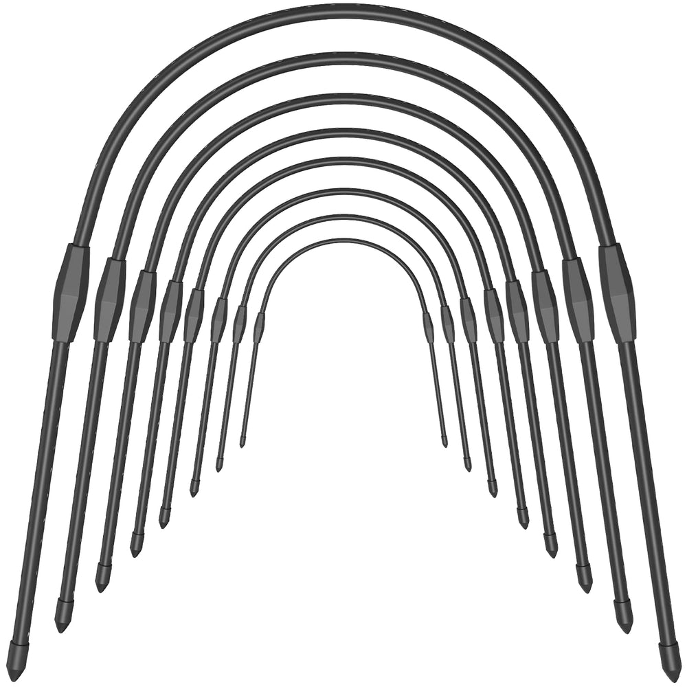 FOTMISHU front view showing assembled hoops and neat packaging benefit protect seedlings