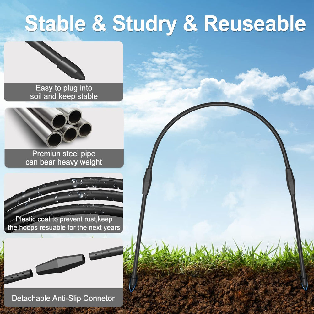 FOTMISHU hoop fitted with insect netting blocking pests and saving crops benefit