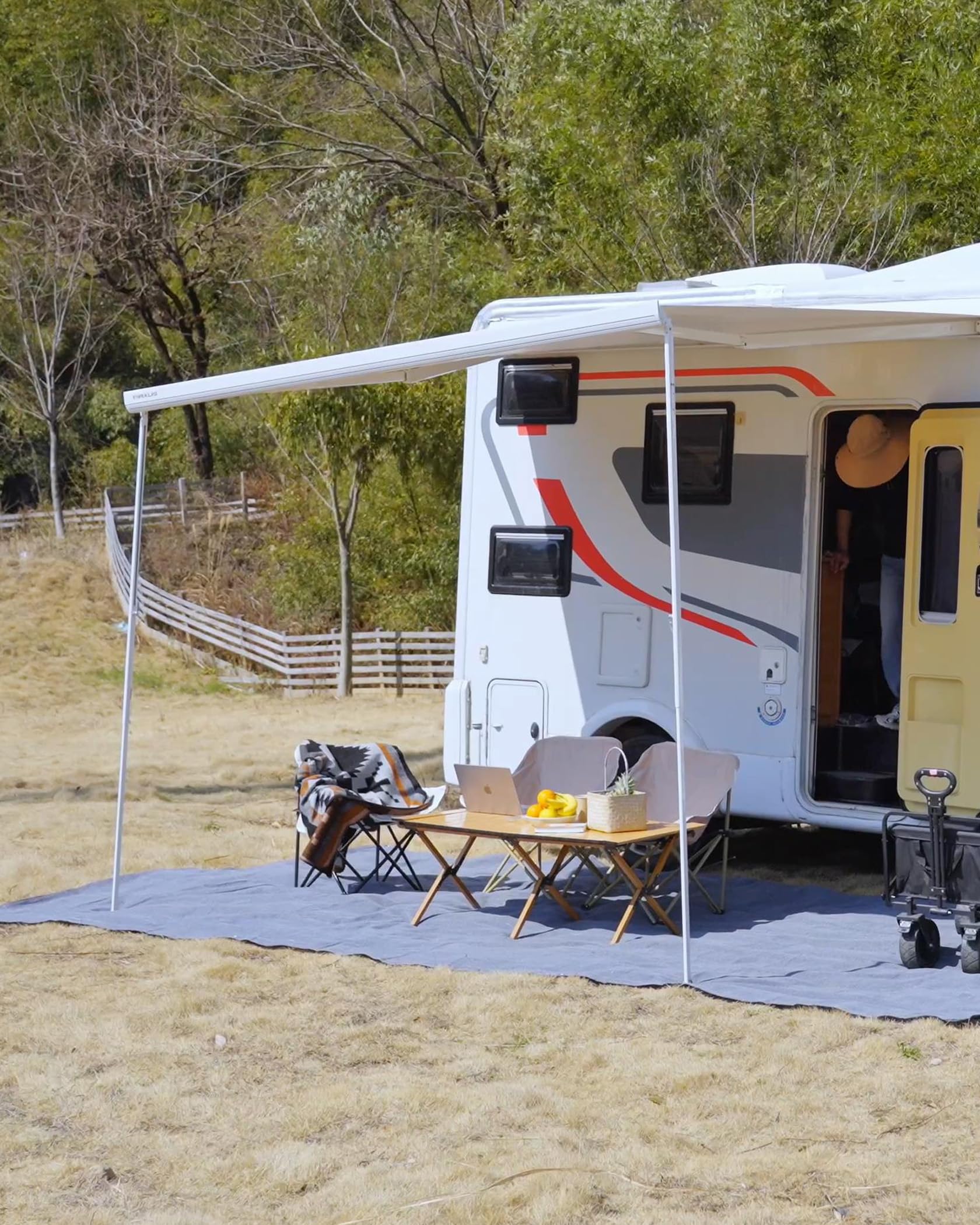 FoundGo folded compact storage demonstrating portability for travel and RVs