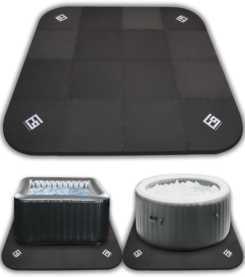 FoundGo front view of 85-inch mat showing full coverage and protection