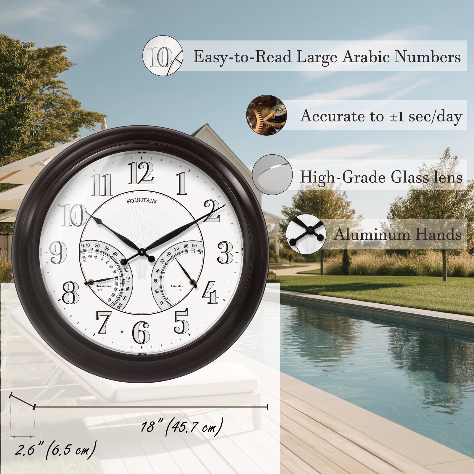 FOUNTAIN DESIGNS rubberized gasket seal detail protecting against moisture