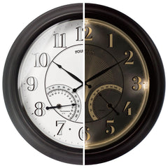 FOUNTAIN DESIGNS front view illuminated outdoor clock shows clear numbers and style