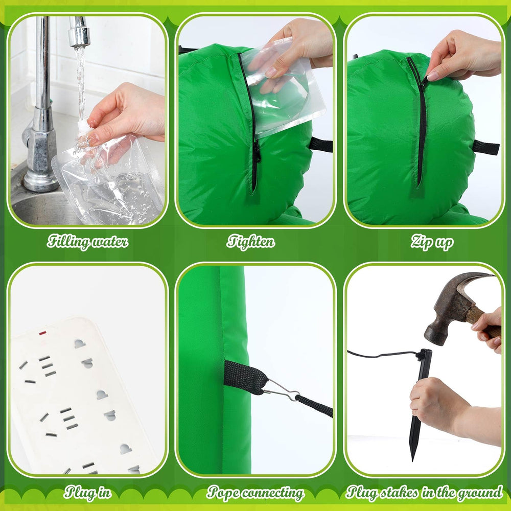 Fourluoo ground stakes and rope anchoring ensuring stable display
