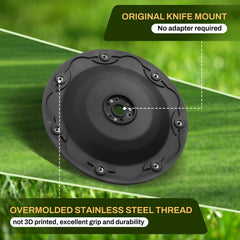 FourShow close-up of titanium-coated blade edge for longer sharpness