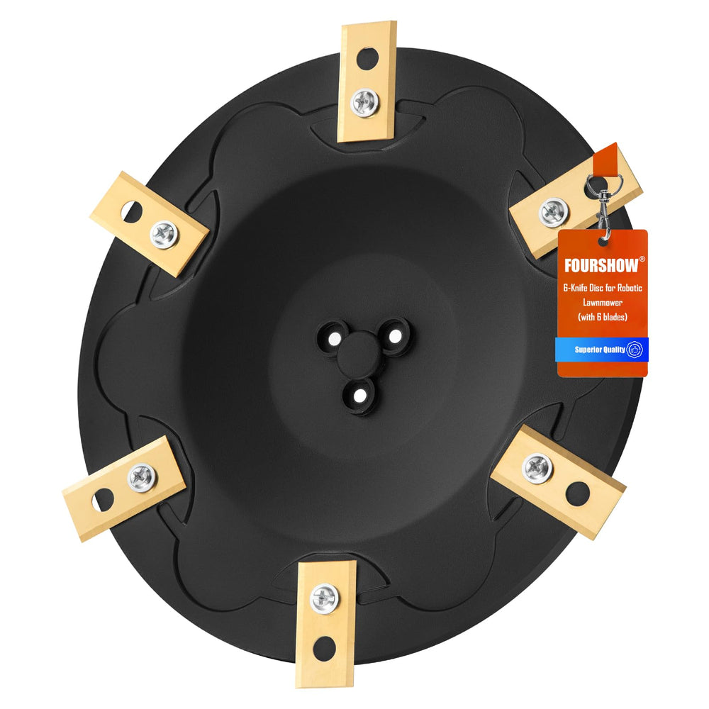 FourShow front view of blade disc kit showing parts and box, clear compatibility benefit
