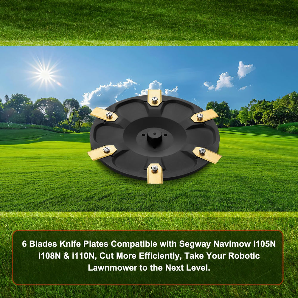 FourShow in-use on lawn with robotic mower demonstrating uniform finish