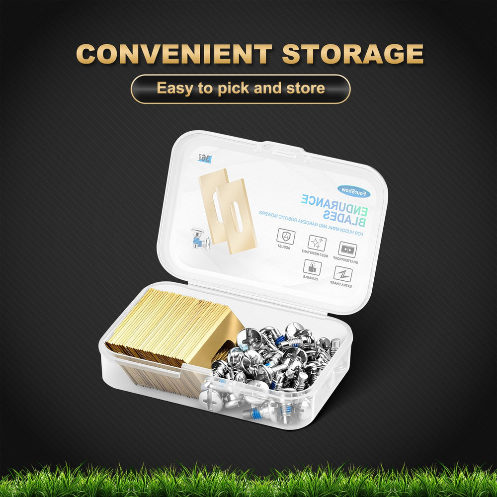FourShow blade beside a hand to show compact size and easy DIY replacement benefit