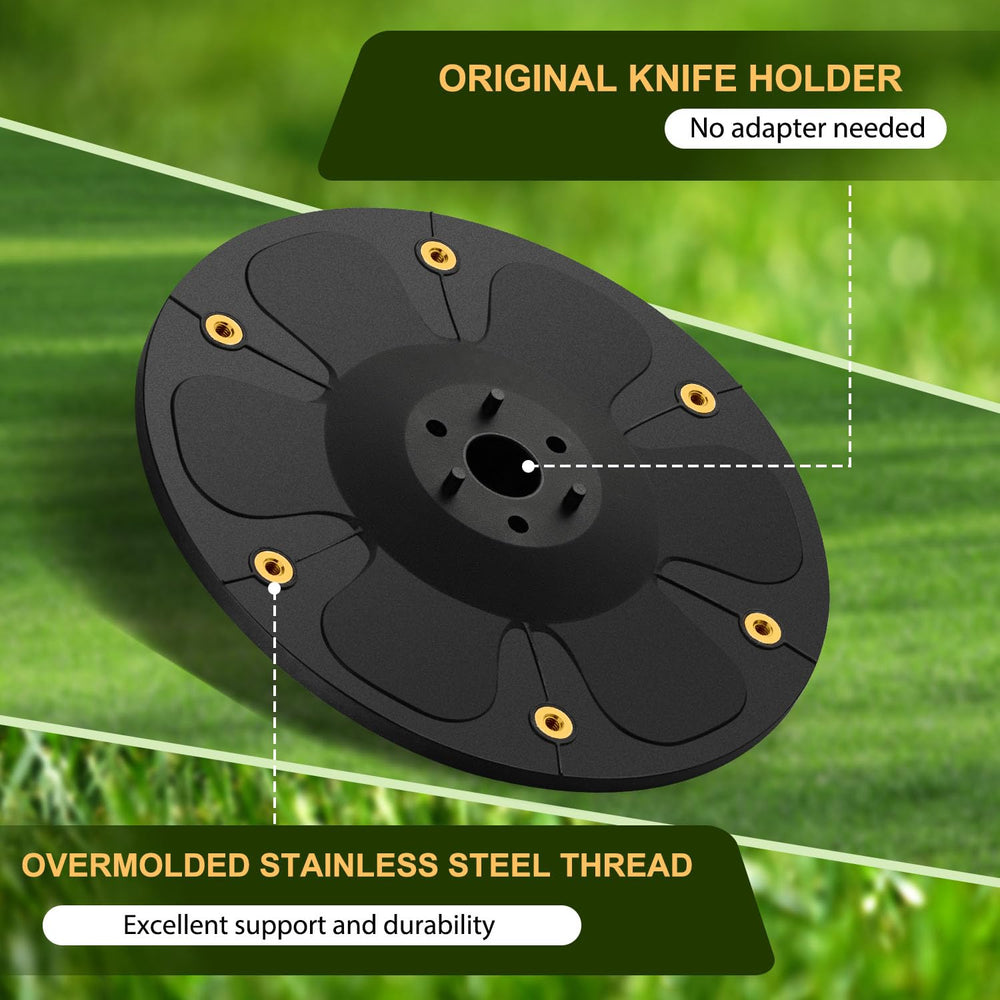 FourShow underside showing six-blade layout for smoother cutting pattern