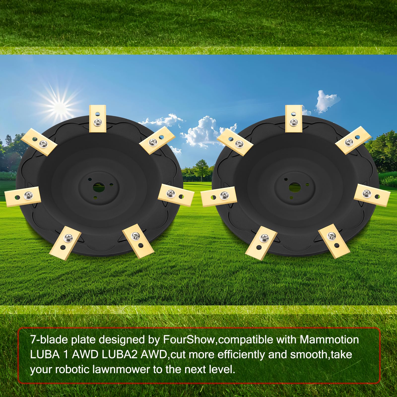 FourShow blades with weather-resistant coating for corrosion protection