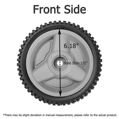 Fourtry drive wheel side profile illustrating correct size and stability