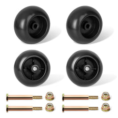 Fourtry front view of four deck wheels showing complete replacement set benefit
