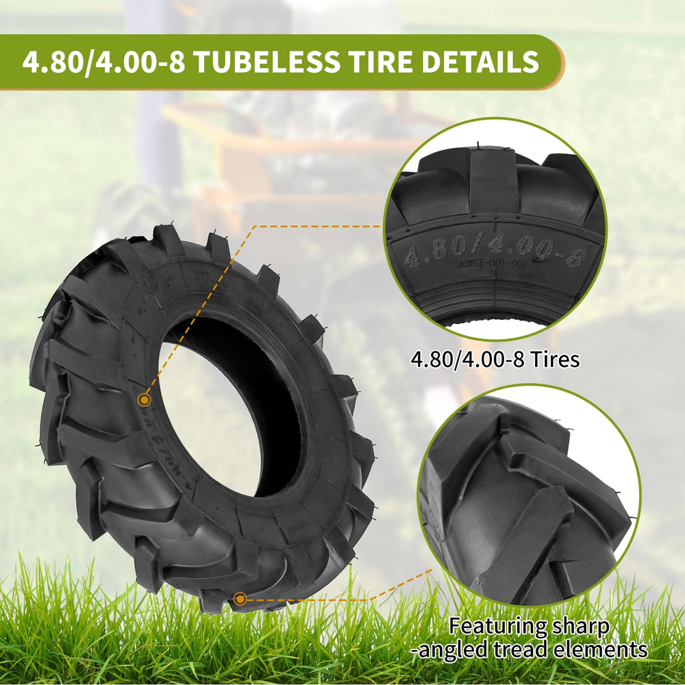 Fourtry tire mounted on tractor demonstrating fit and reliable performance