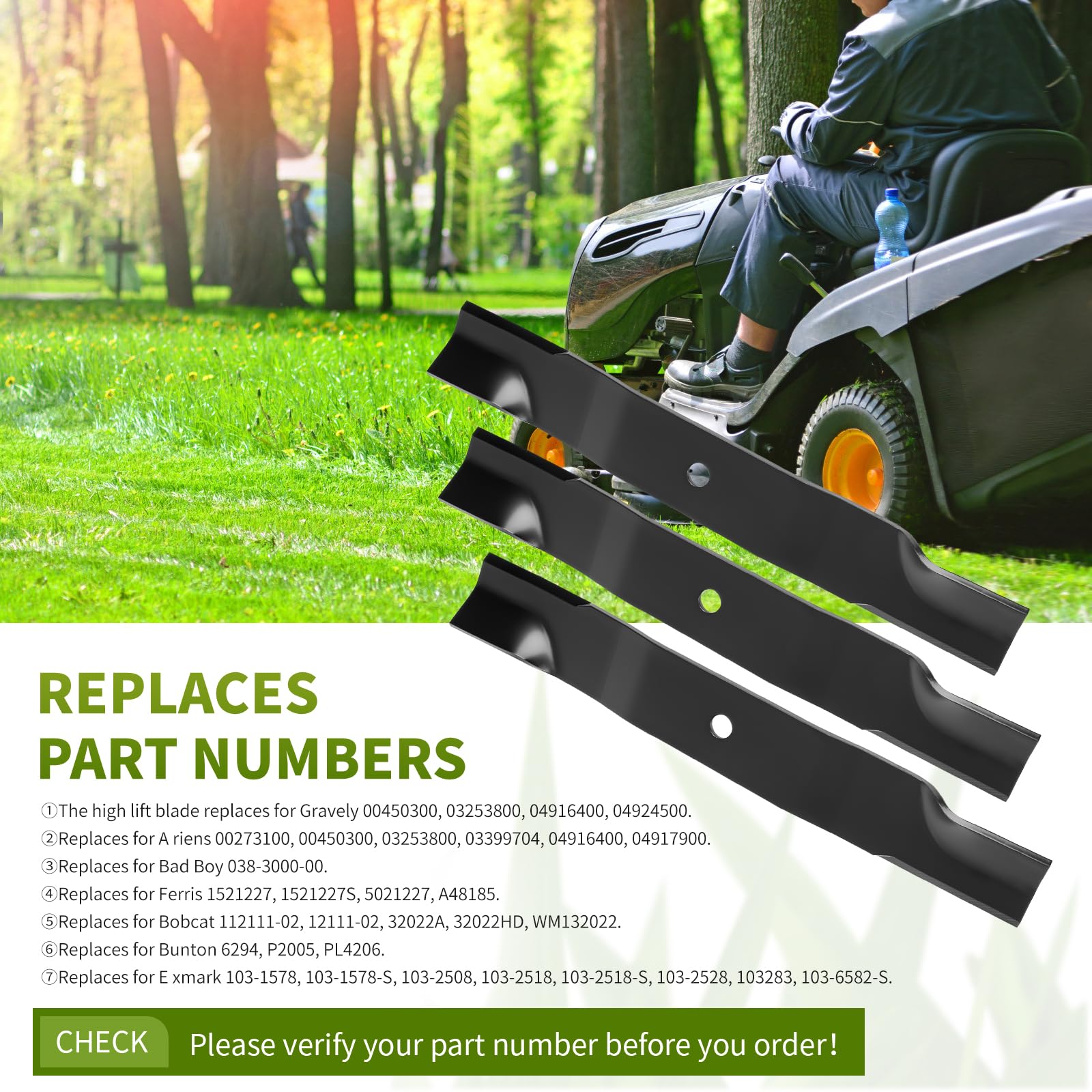 Fourtry spare blades staged for mower maintenance reducing downtime