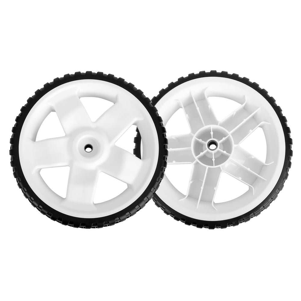 Fourtry rear wheel front view showing hub and tread for easy fit