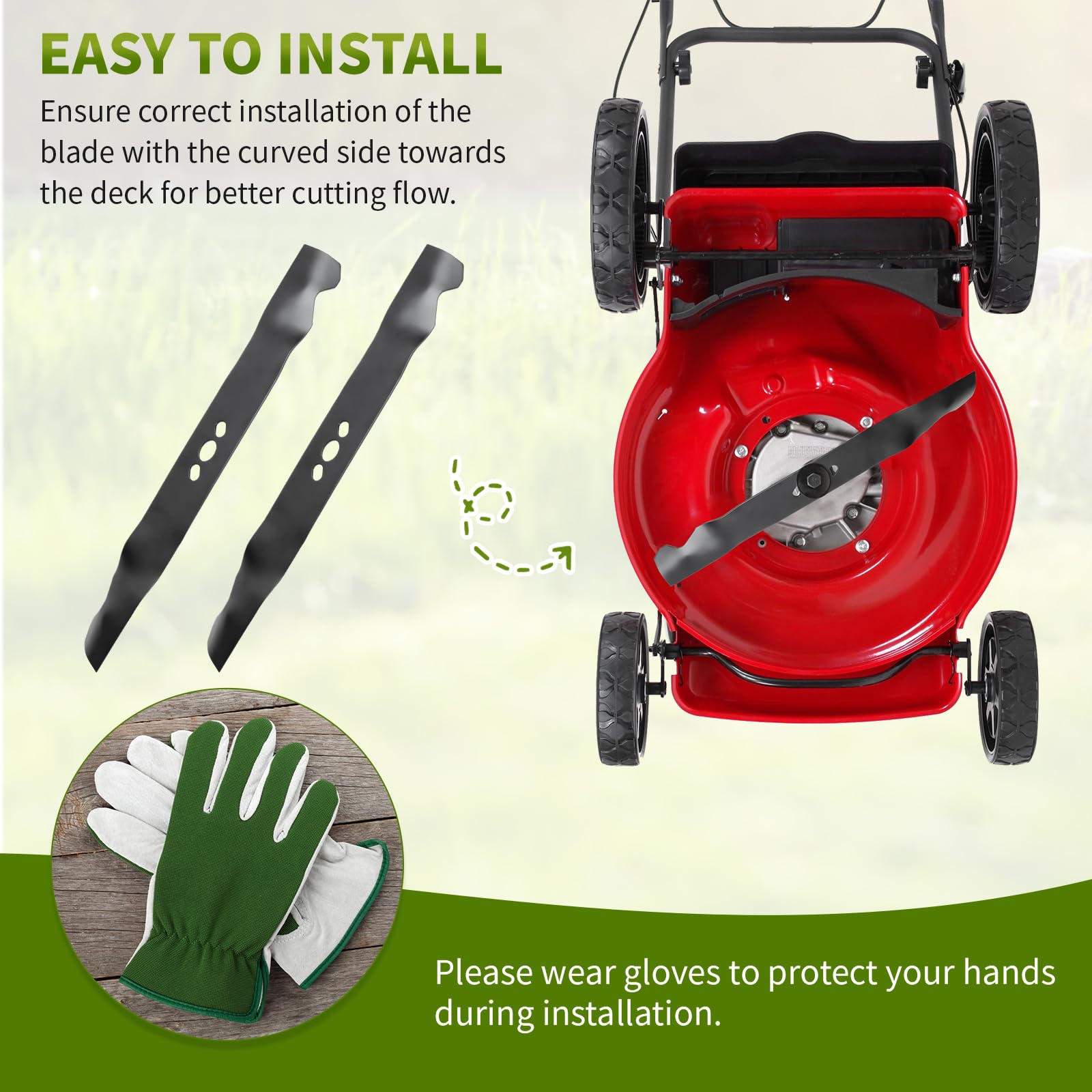 Fourtry blade beside tape measure showing true 21-inch size and compatibility benefit
