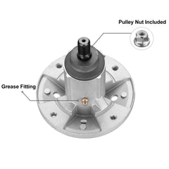 Fourtry blade mount detail with 7-point star showing secure blade attachment benefit