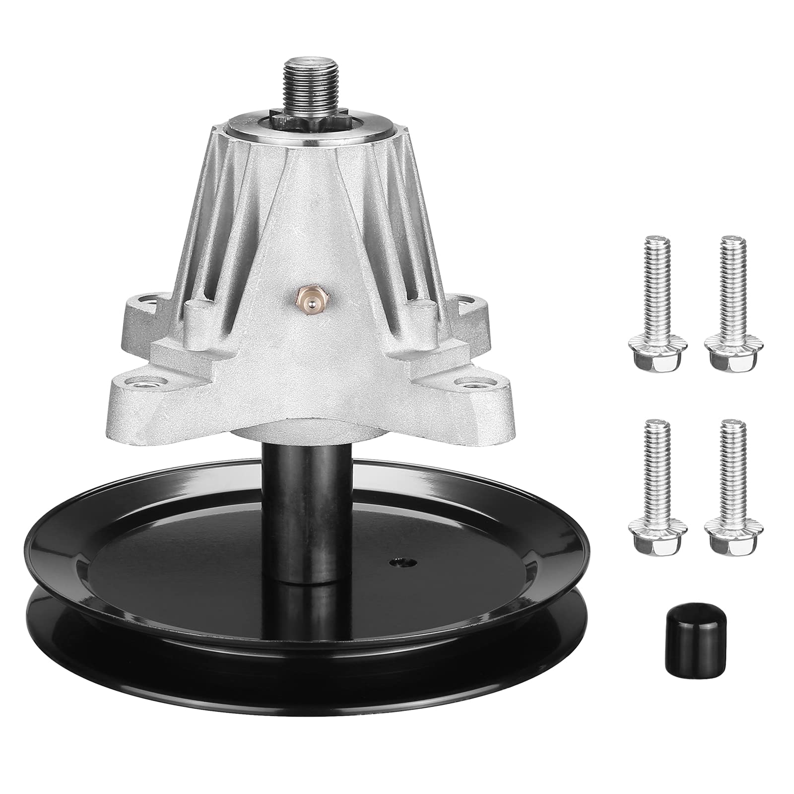 Fourtry spindle front view showing mounting face and benefits easy replacement
